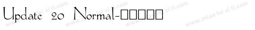 Update 20 Normal字体转换